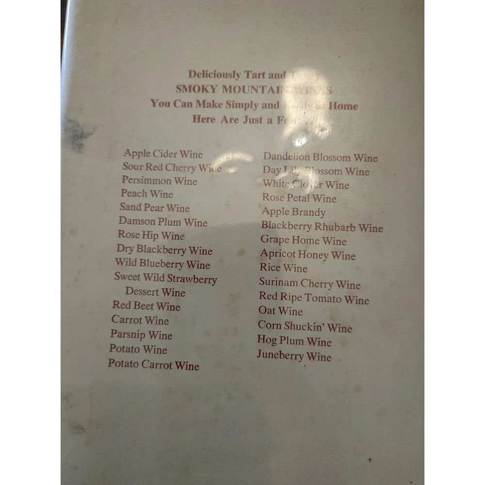Vintage book Smoky Mountain wines and how to make them